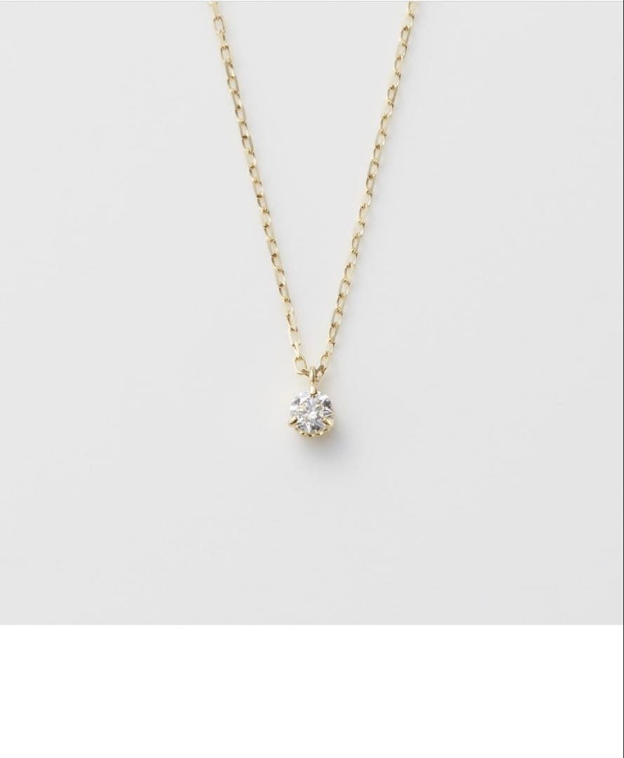 agete アガット　K18 ダイヤモンド　ネックレス