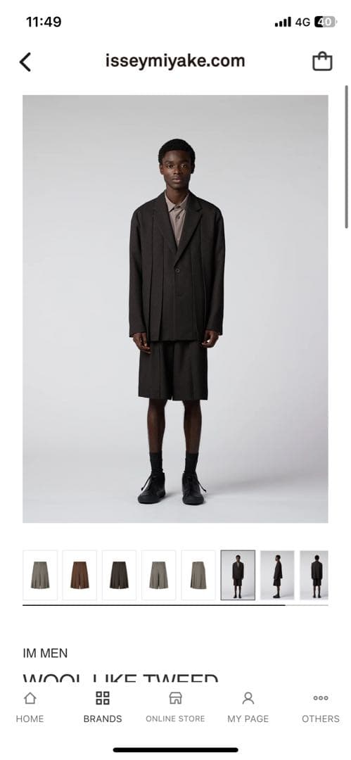 パンツ IM MEN WOOL LIKE TWEED SIZE3