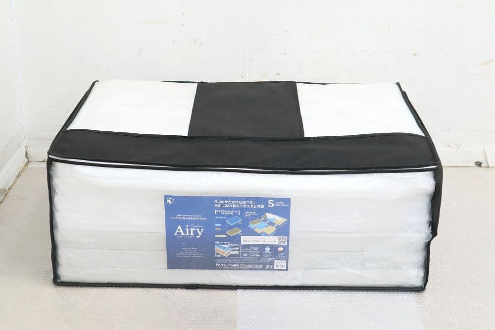 未使用保管品★アイリスオーヤマ【カスタムエアリー】シングルマットレス・三つ折り