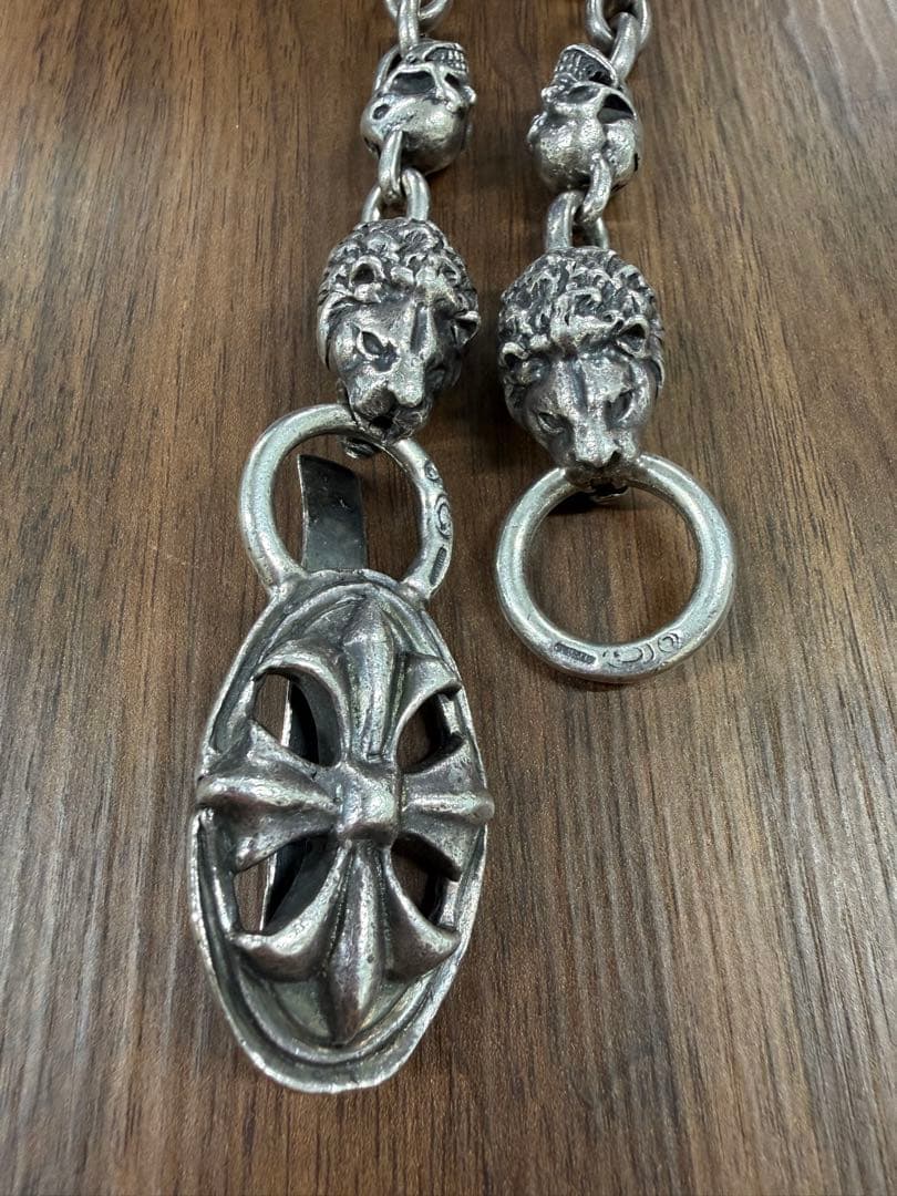 スカルデザイン シルバー ウォレットチェーン