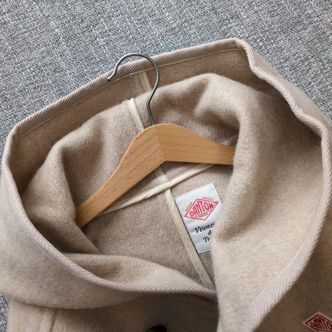 ダントン　新品タグ付き　ウール　フーデットコート　ゆったり　ベージュ　M～L相当