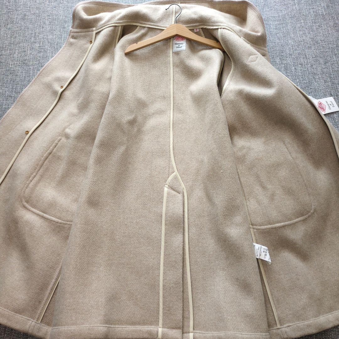 ダントン　新品タグ付き　ウール　フーデットコート　ゆったり　ベージュ　M～L相当