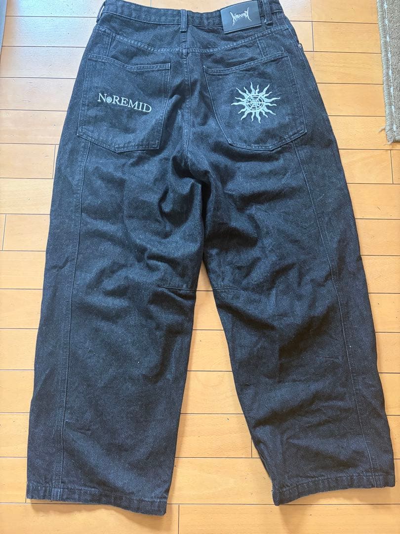 NoREMID ブラック ワイドパンツ