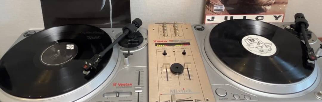 DJターンテーブル2台＋Vestaxミキサー セット／動作品・現状渡し