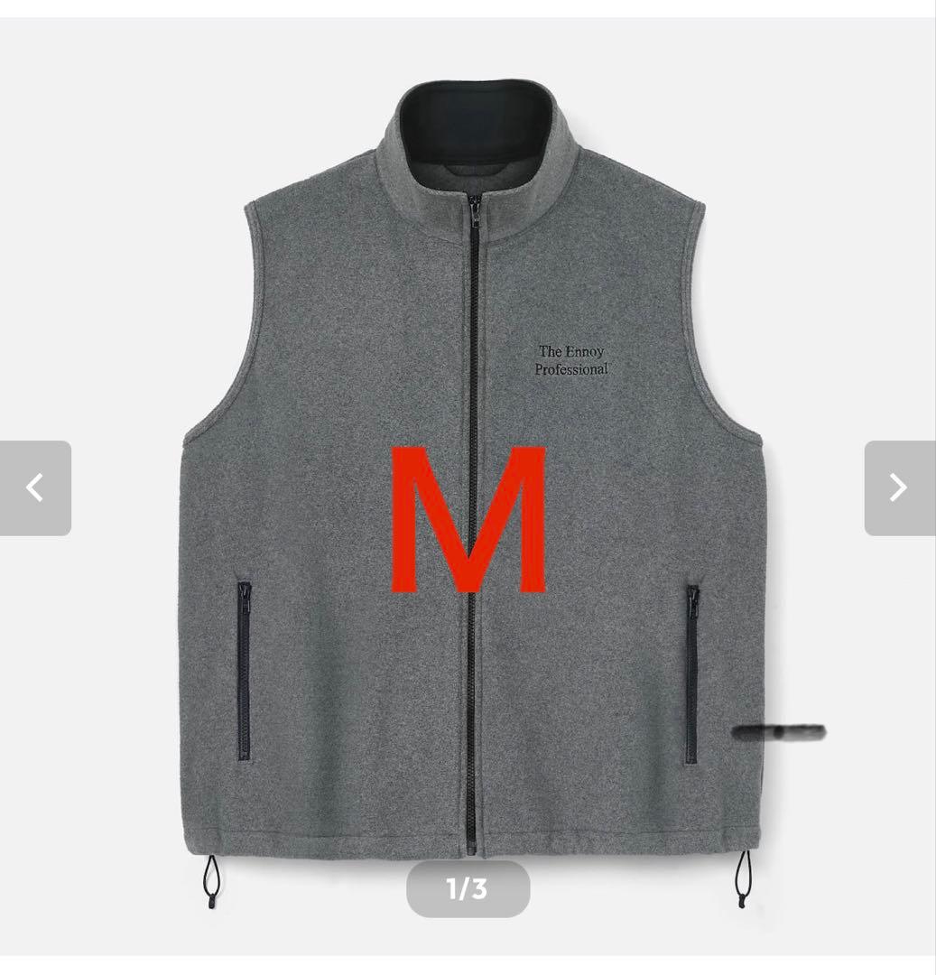 トップス ENNOY PROFESSIONAL FLEECE VEST (GRAY) M