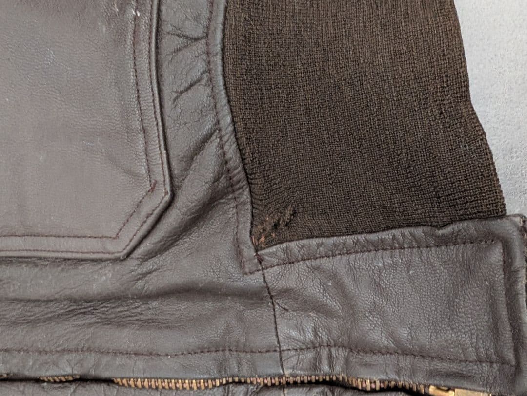 70s U.S.NAVY G-1 フライト レザー ミリタリージャケット 黒タグ