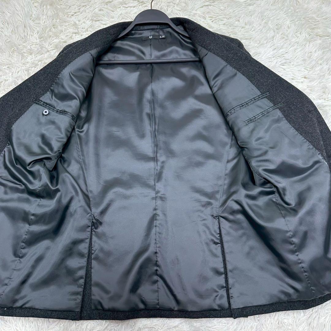 美品✨ ユニクロ ＋J ジルサンダー スーツ ウール ダークグレー XLサイズ