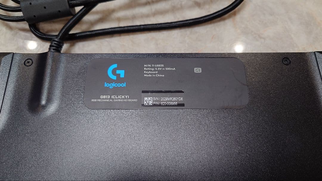 【未使用に近い】Logicool G813メカニカルクリッキーRGBキーボード