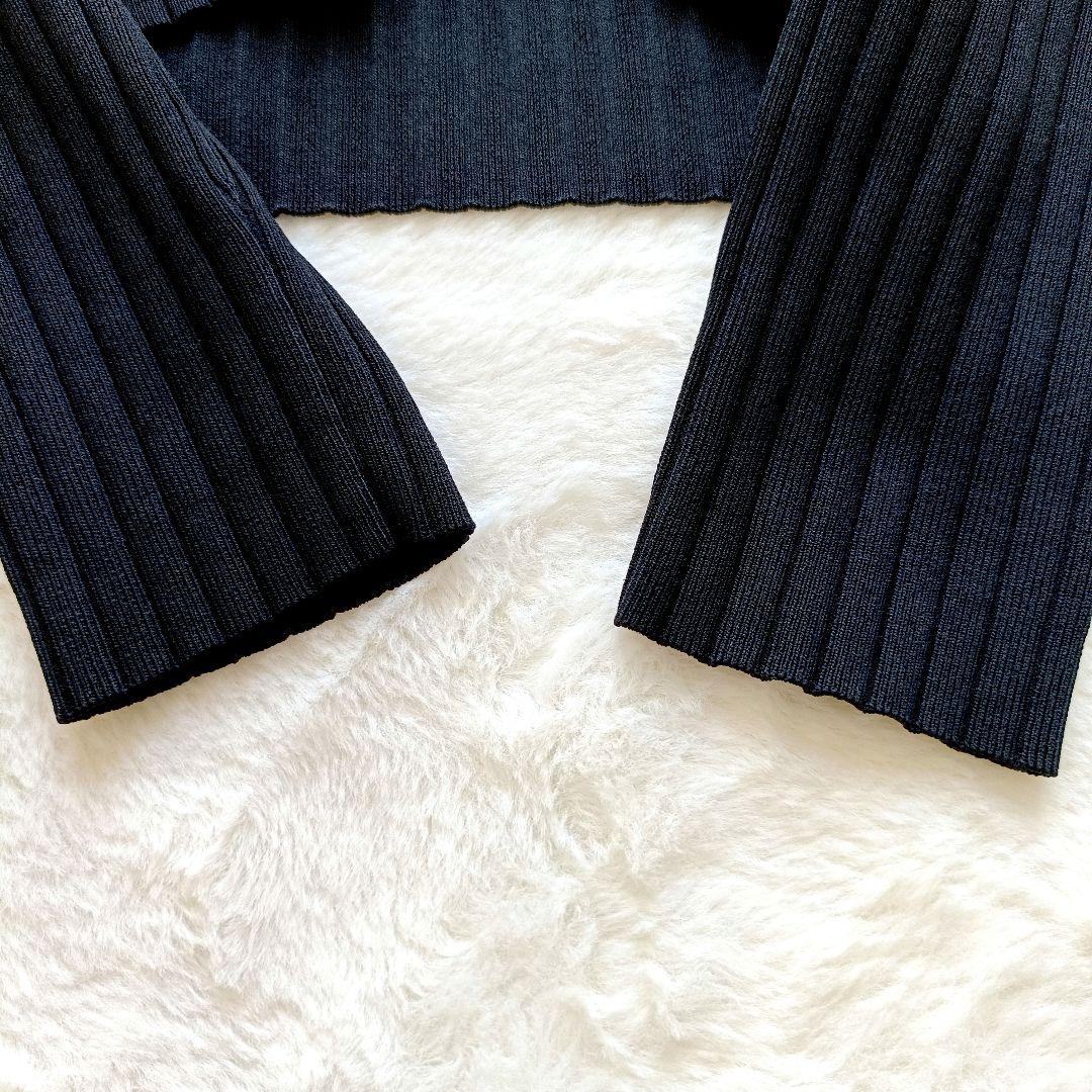 Sandro　ニットジャケット　ダブル　ブラック　ニットカーディガン