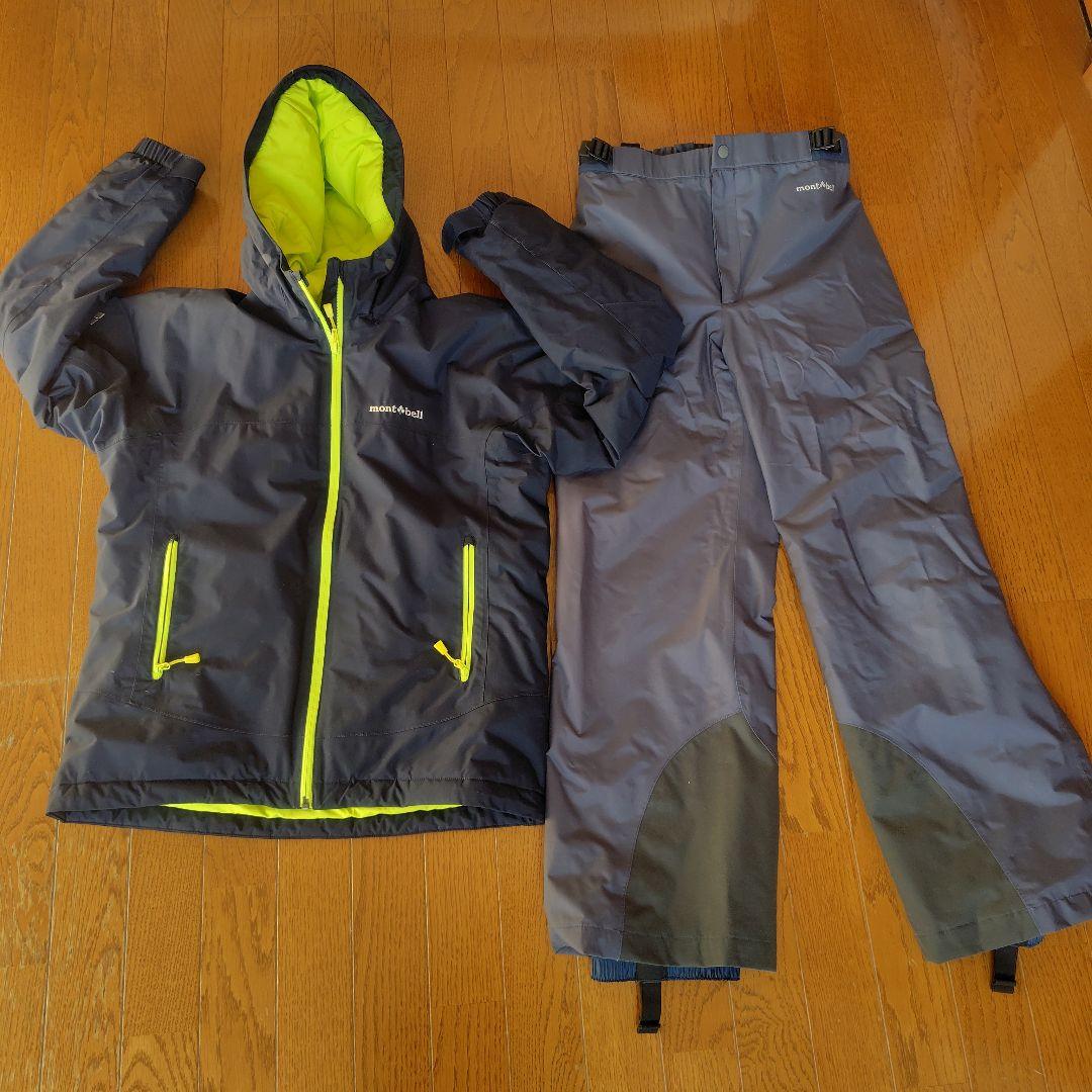 mont-bell 子供用スキーウェア　130〜160　 ネイビー/ライム