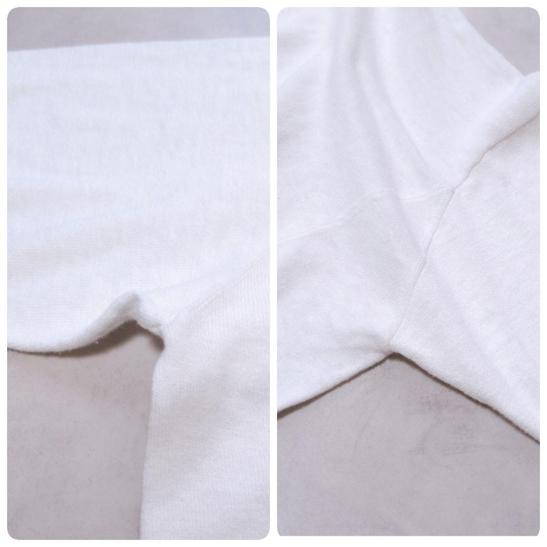 美品✨️45R デイリーニットソーのドレス❁たっぷり身幅 ロング 白 現行タグ