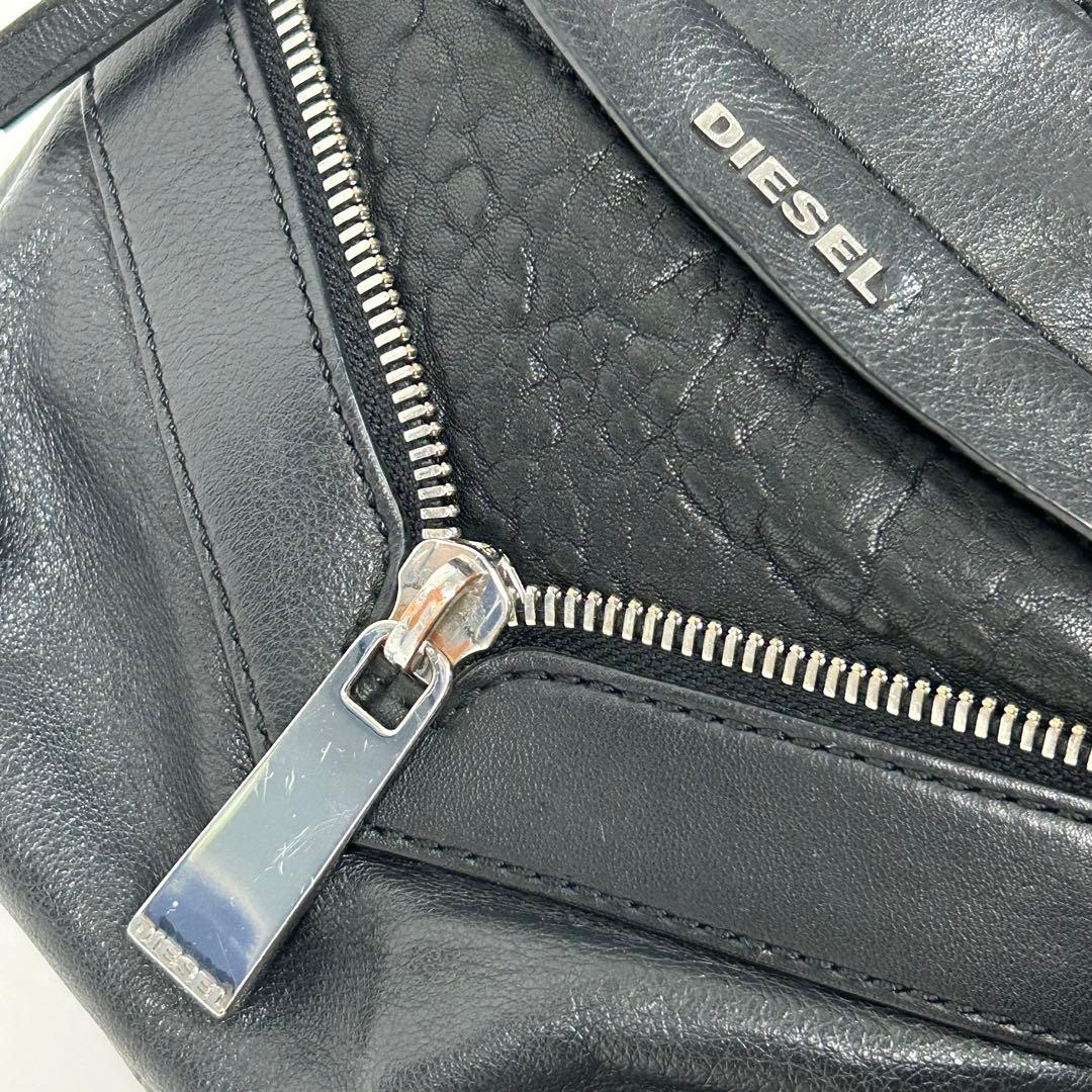 美品✨ DIESEL リュック オールレザー ブラック
