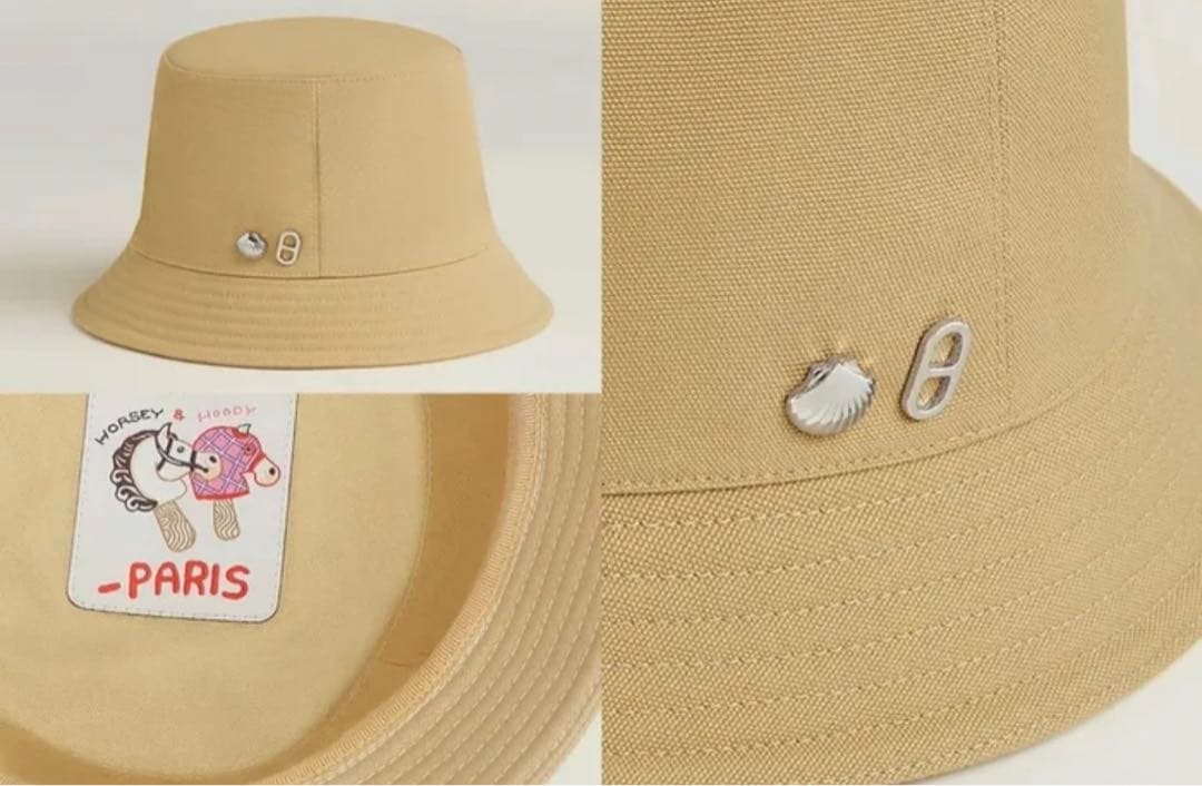 新品未使用　エルメス　ハット”ガルヴィ•シーシェル”