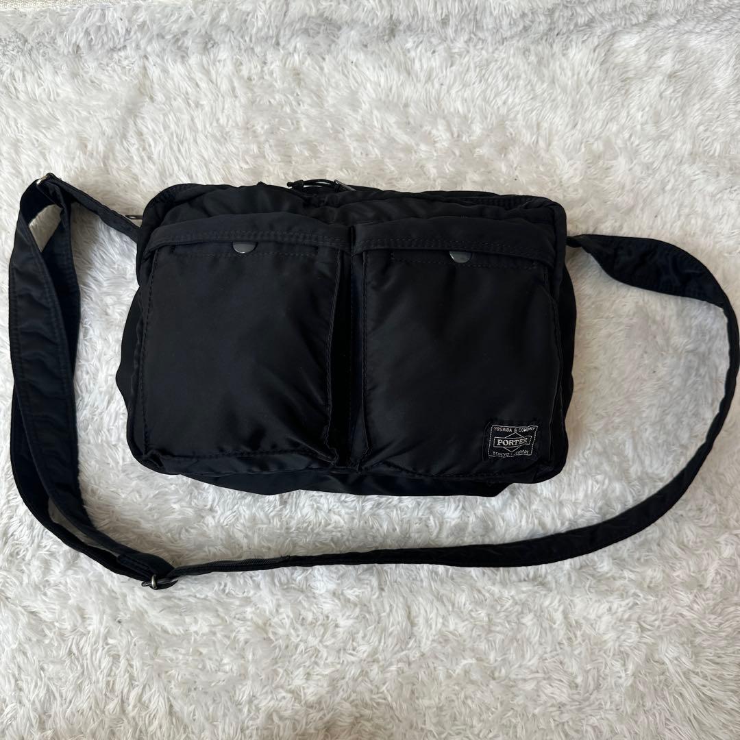 PORTER ポーター　タンカー　新型　二層式　ショルダー　バッグ　ブラック