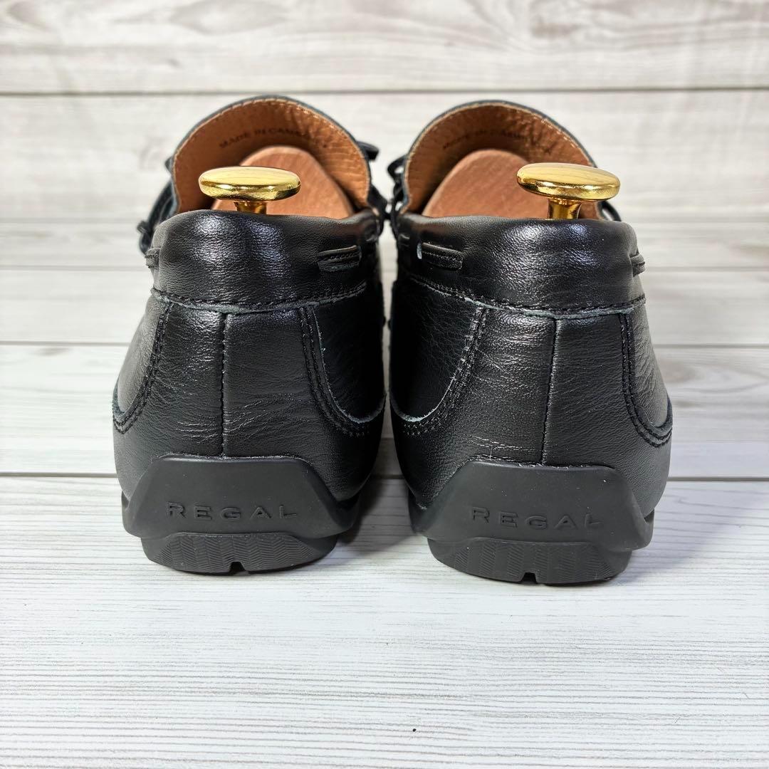 121【極美品】リーガル 55PR デッキシューズ レザー 黒 24.5