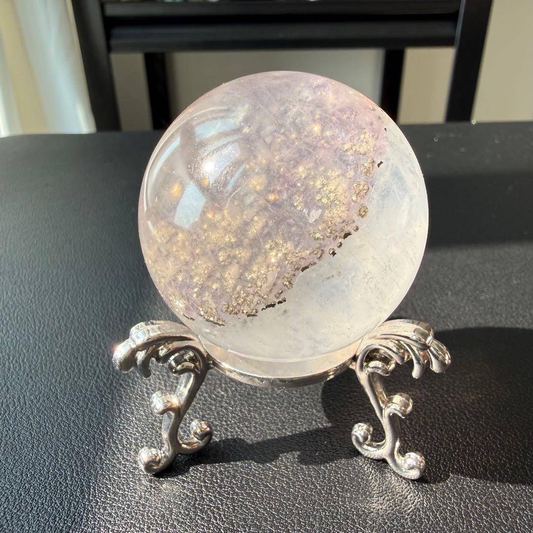 【g's hako】パイライト共生フローライトのスフィアNO.021113