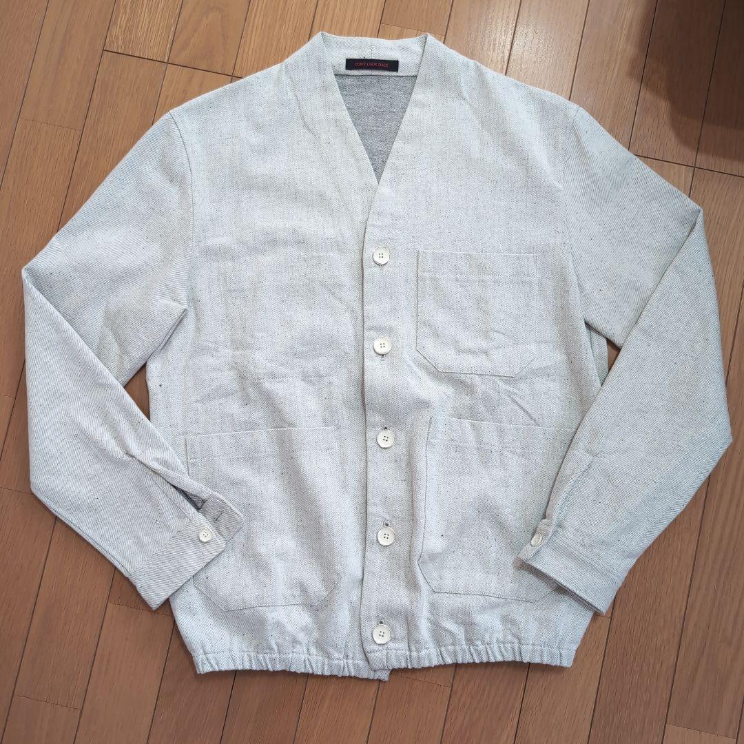 THE GIGI ホワイトデニムノーカラージャケット