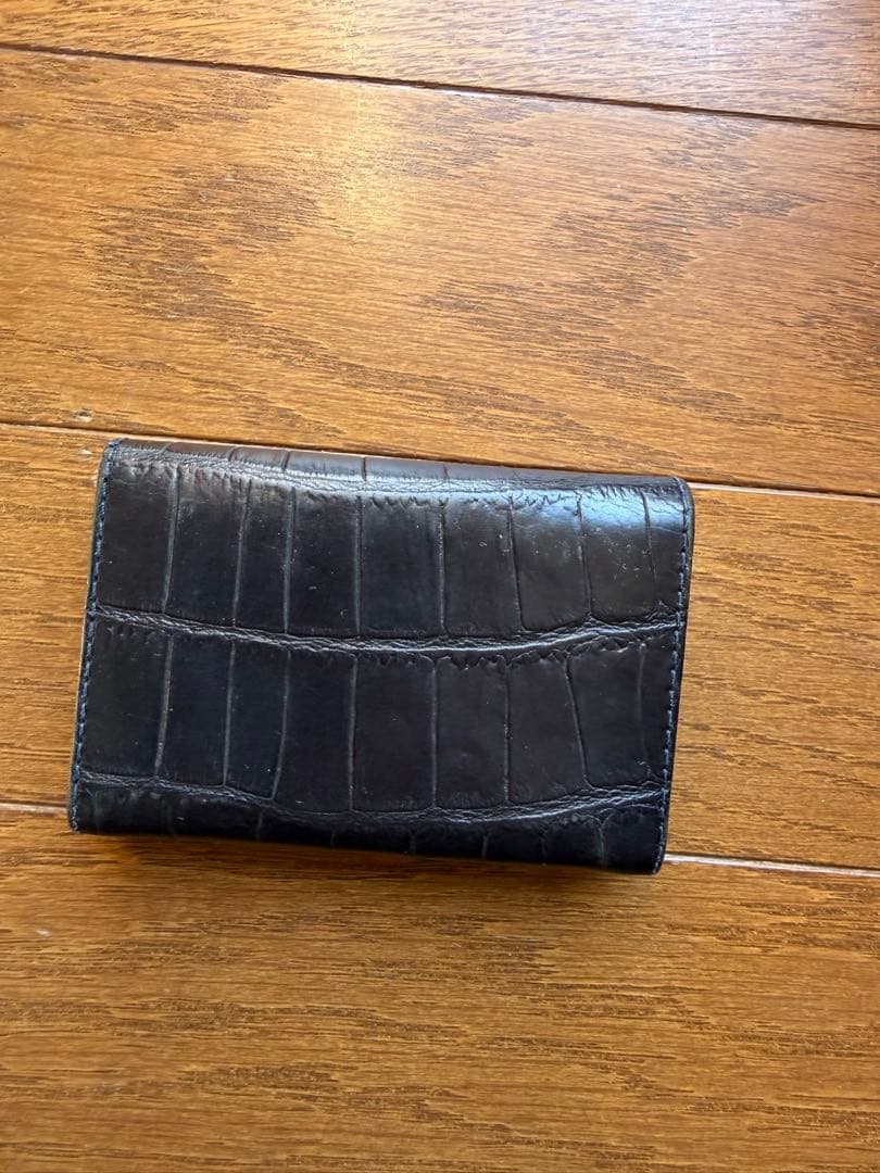 Felisi フェリージ 名刺入れ909 レザー 黒 型押し