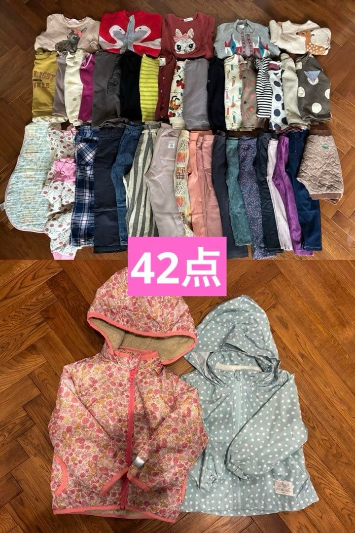 まとめ売り　女の子　100〜110 アウター　スウェット　パンツ　Tシャツ　長袖