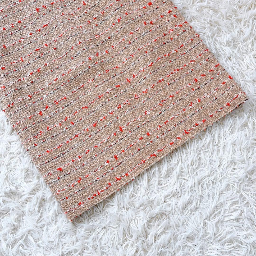 近年✨foxey ノースリーブツイードワンピース　ノーカラー　ロング丈