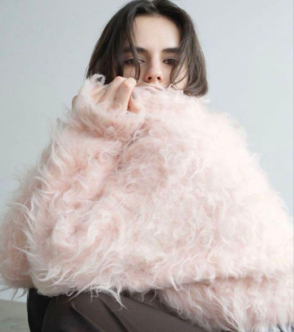 【美品】CLANE / シャギーショートニットカーディガン