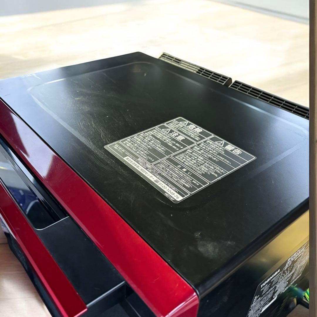 美品✨東芝 石窯ドーム ER-PD3000(R) 角皿2枚 網付 オーブンレンジ