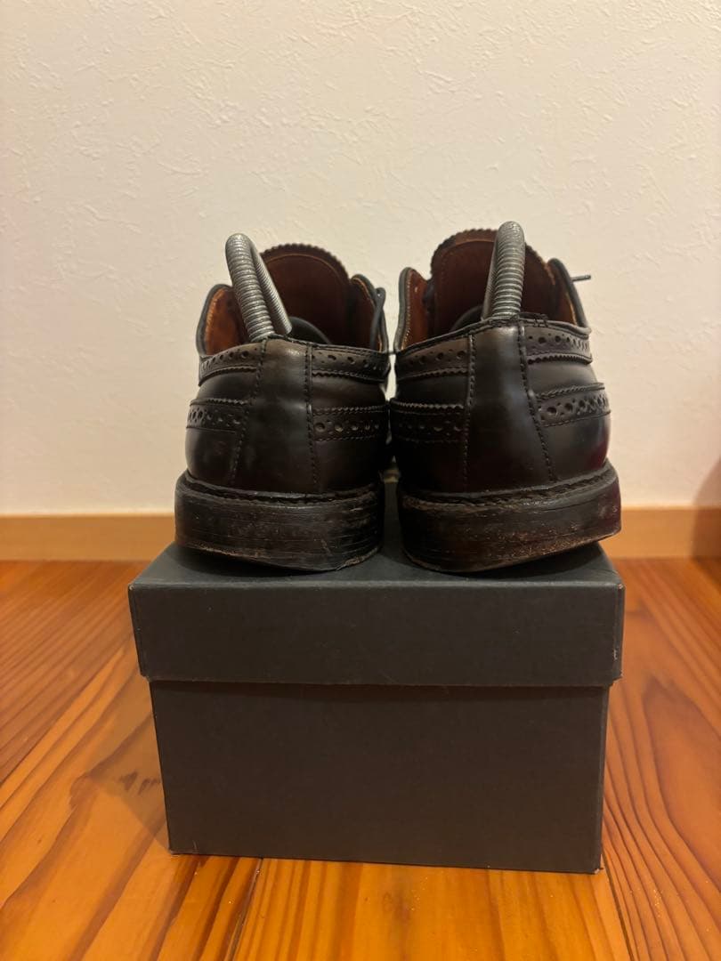 Alden ブラックウィングチップレザーシューズ