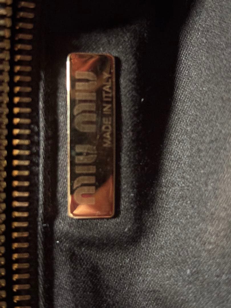 miumiu ナッパバタフライレザー ショルダーバッグ