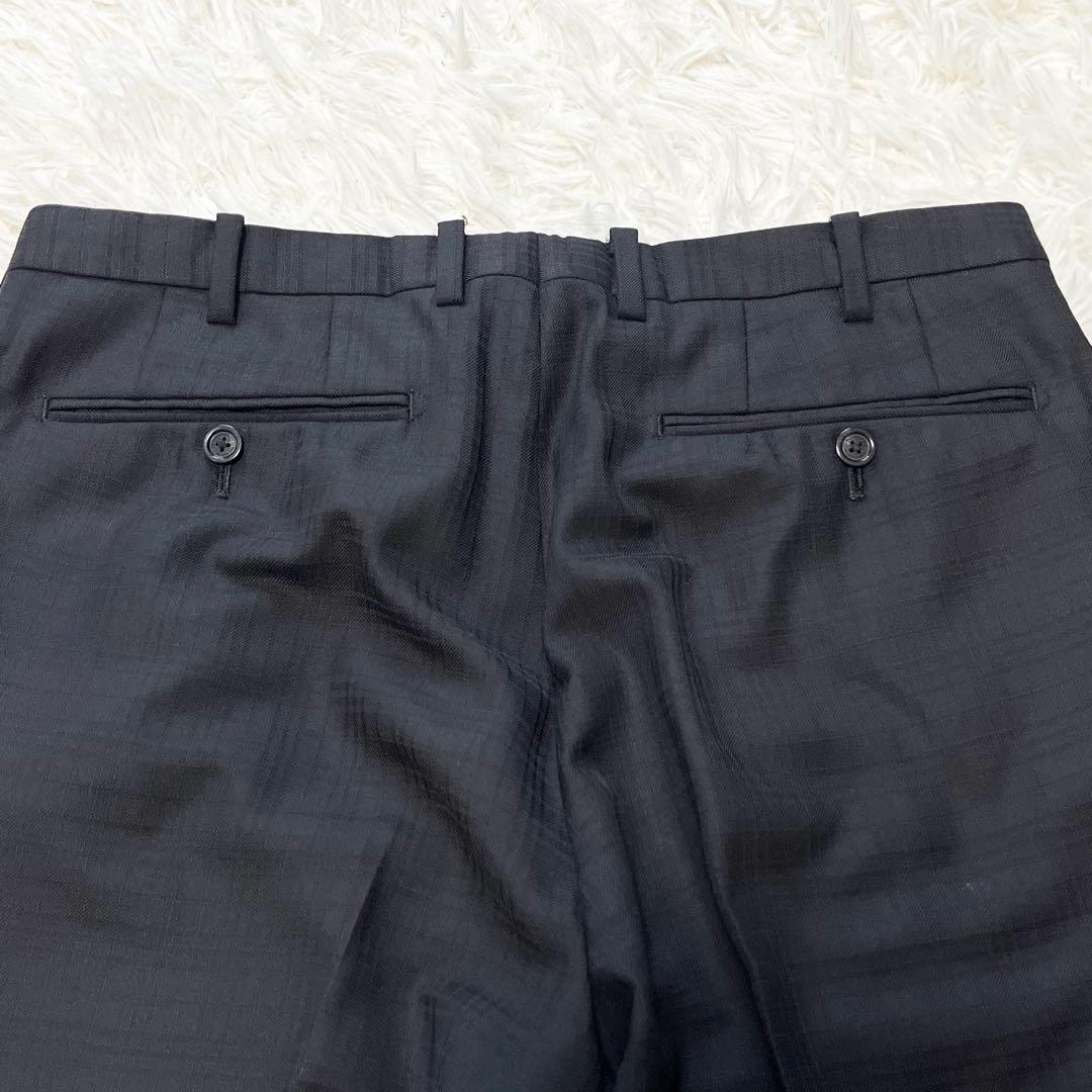 BURBERRYBLACK LABEL スーツ チェック メリノウール 黒