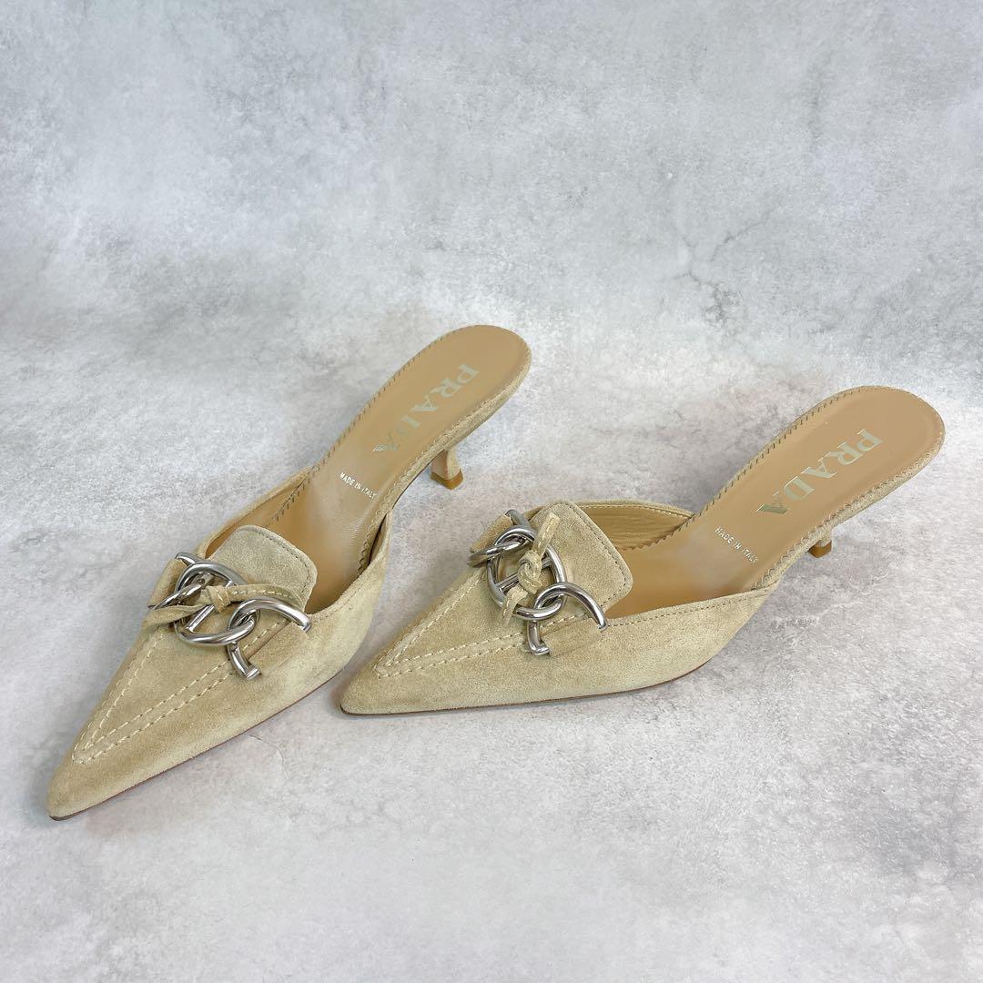 PRADA プラダ　ミュール　サンダル　スエード　00s