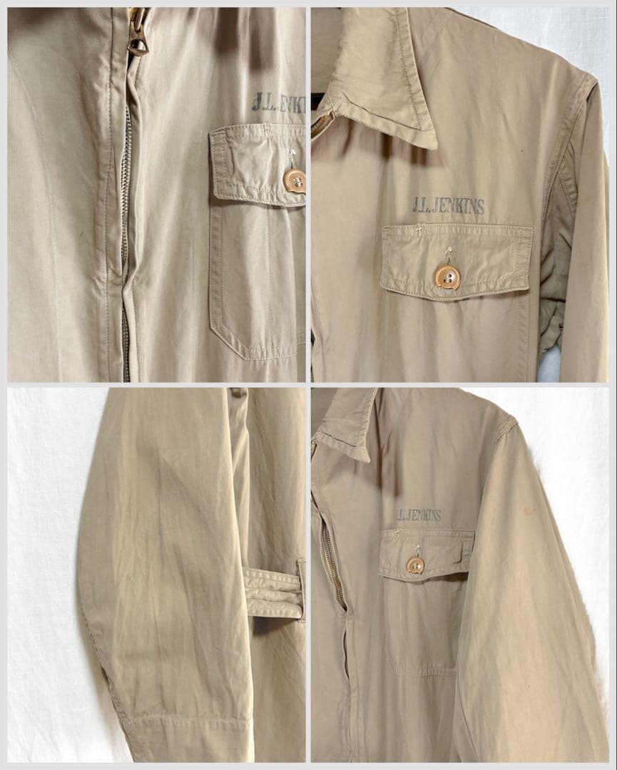 40s 米軍 AN6550 サマーフライトスーツ ツナギ 38L カバーオール