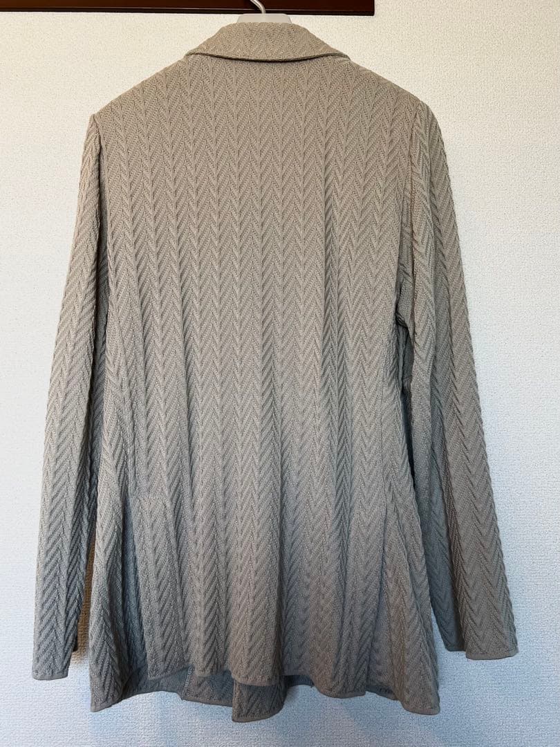 ラルディーニ ヘリンボーン柄ニットジャケット