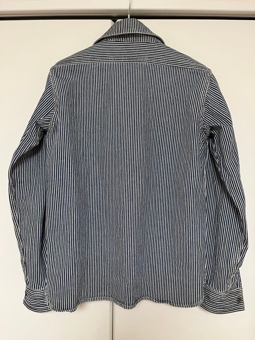 SAMURAI JEANS ヒッコリーカバーオールシャツ S