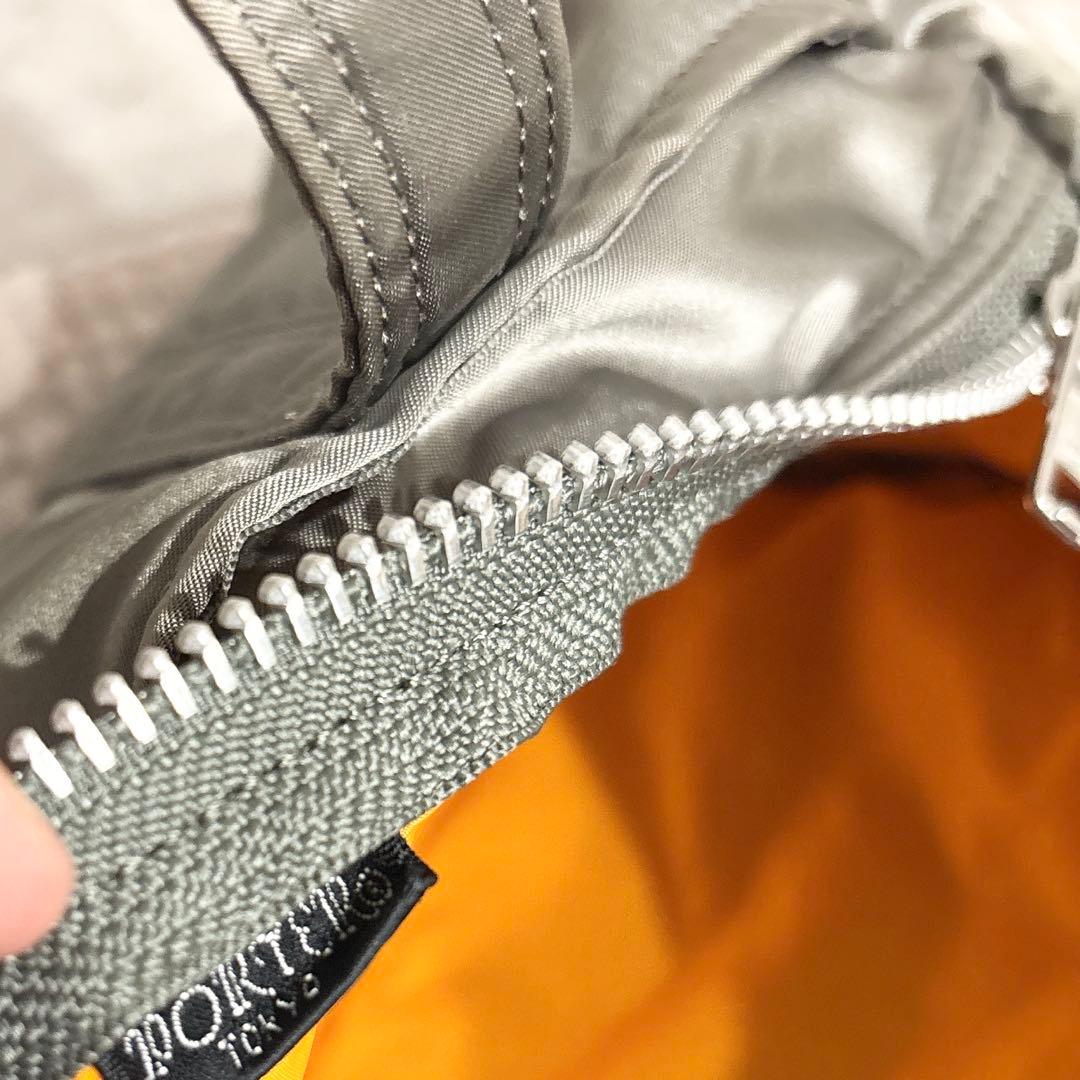 美品 ポーター タンカー ドラムバッグ ミニボストン グレー