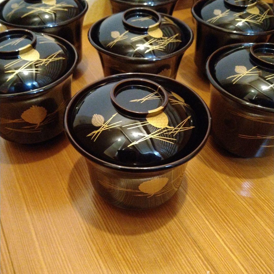 K*ん様 箸洗　松葉蒔絵　黒塗　１０人前