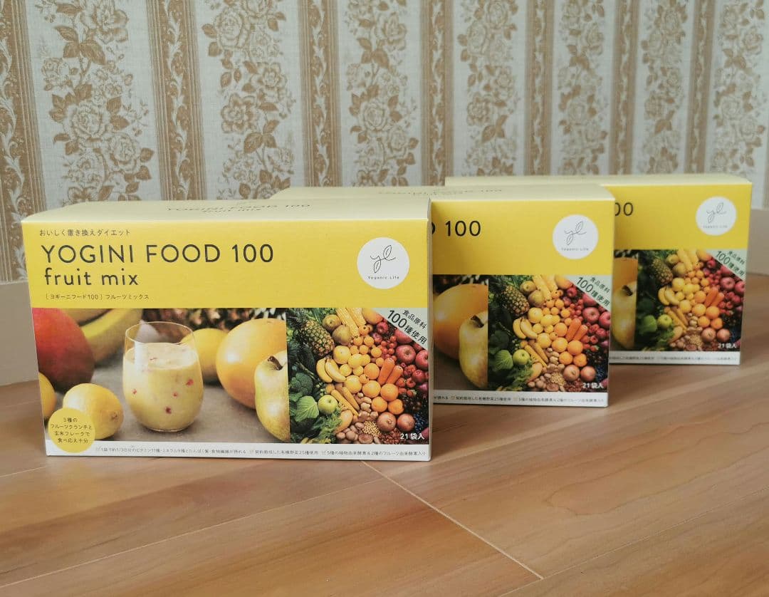 ヨギニーフード100フルーツミックス１箱２１袋入り　３箱