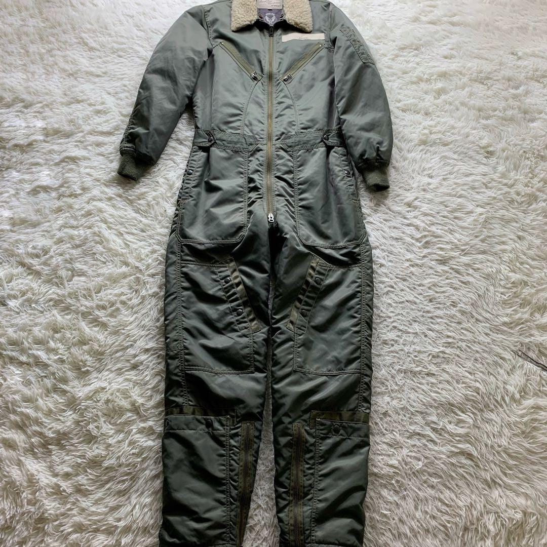 た*コ様 美品■AVIREX オールインワン　つなぎ　カーキ　L