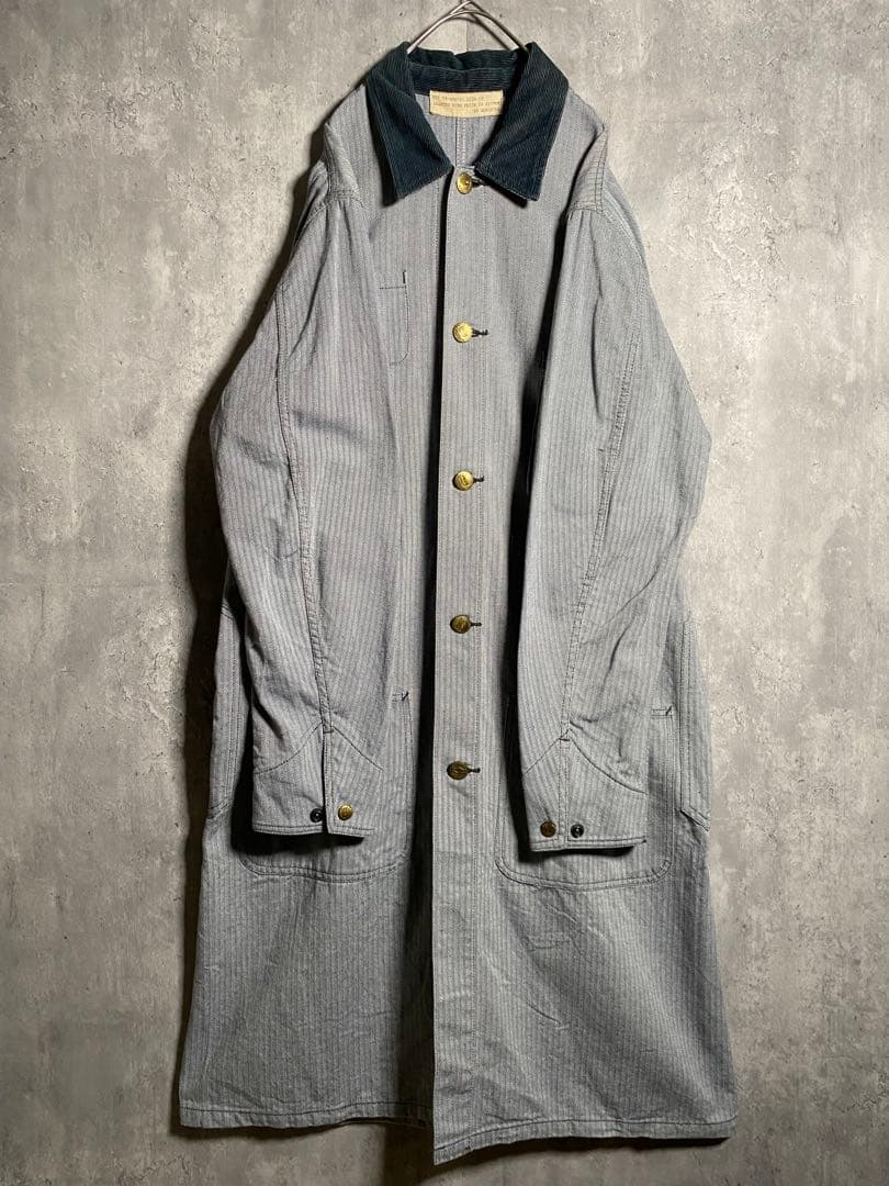 美品⭐️BONCOURA ボンクラ ショップコート ヘリンボーン 40 L相当