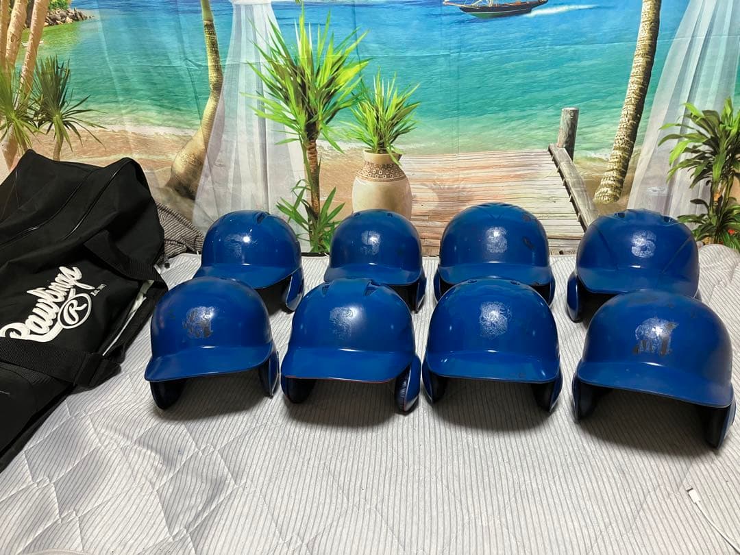 バッター用ヘルメット 8個セット 青
