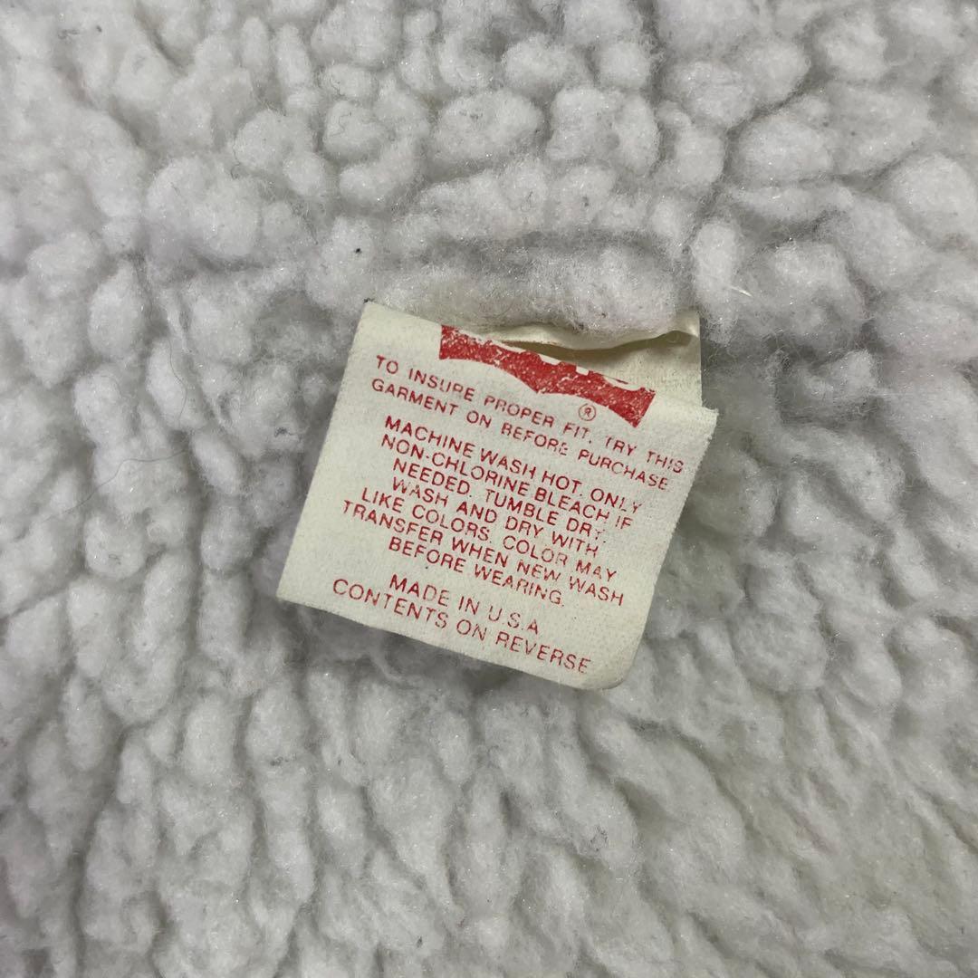 90s Levi's 70809 ボアジャン　シェルパジャケット　ブラック　XL