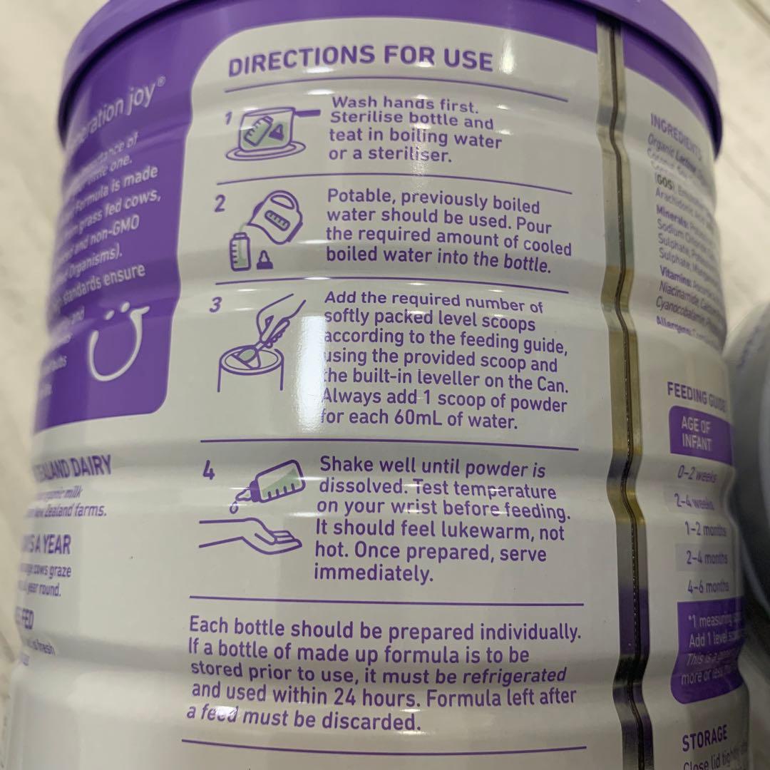 Bubs バブズ オーガニック粉ミルク800g ステップ1(0〜6ヶ月) ×6缶