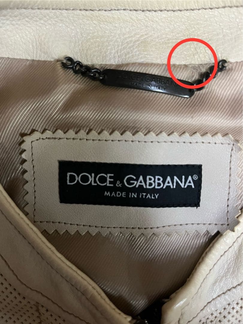 DOLCE & GABBANA ドルチェアンドガッバーナ　ラムスキンジャケット