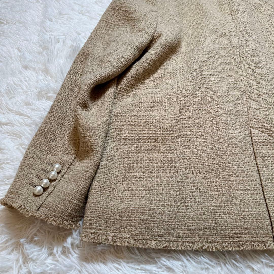 HM＆AY様未使用級 スピックアンドスパン パールボタン ファンシーツイードダブ