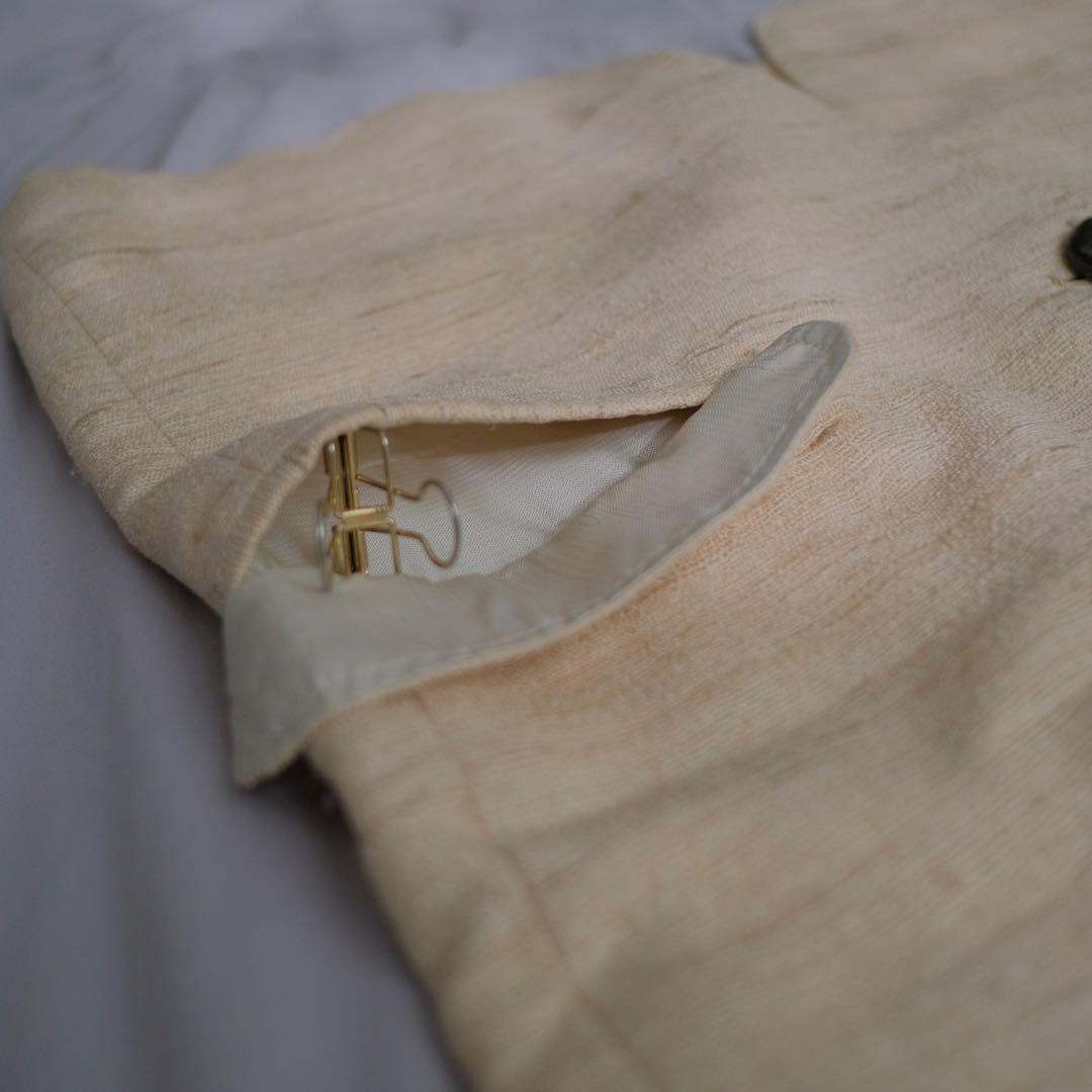 60s usa製 カスリ 絣 ネップ テーラードジャケット オフホワイト