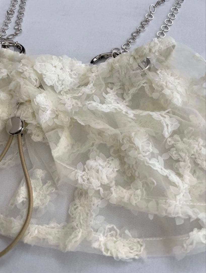 KISHIDAMIKI - チェーンブラ（レースホワイト）