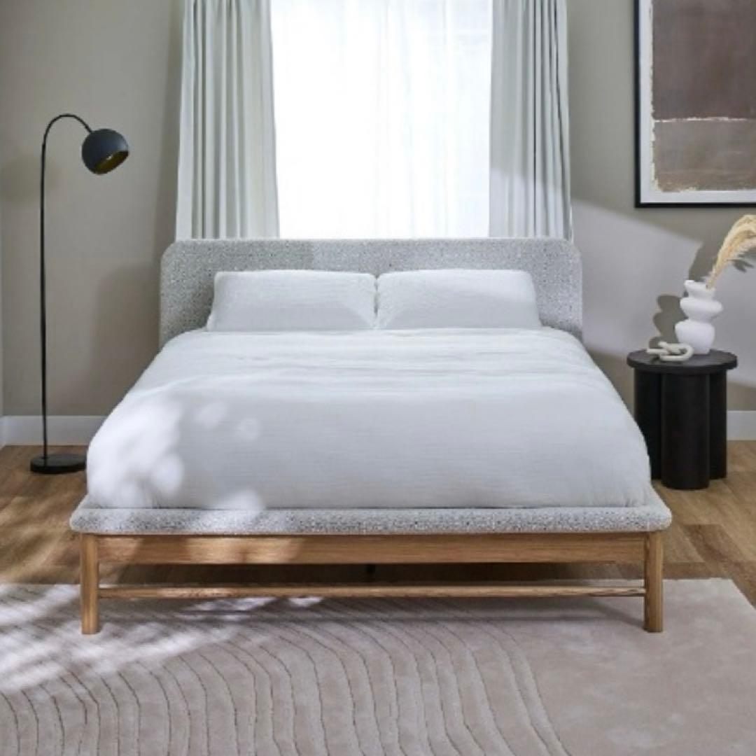 コアラ koala 新品 グレー ダブルベッドフレーム 木製 シンプルモダン