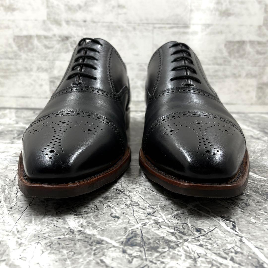 美品 スコッチグレイン オデッサ ドレスシューズ 26.5cm セミブローグ 黒