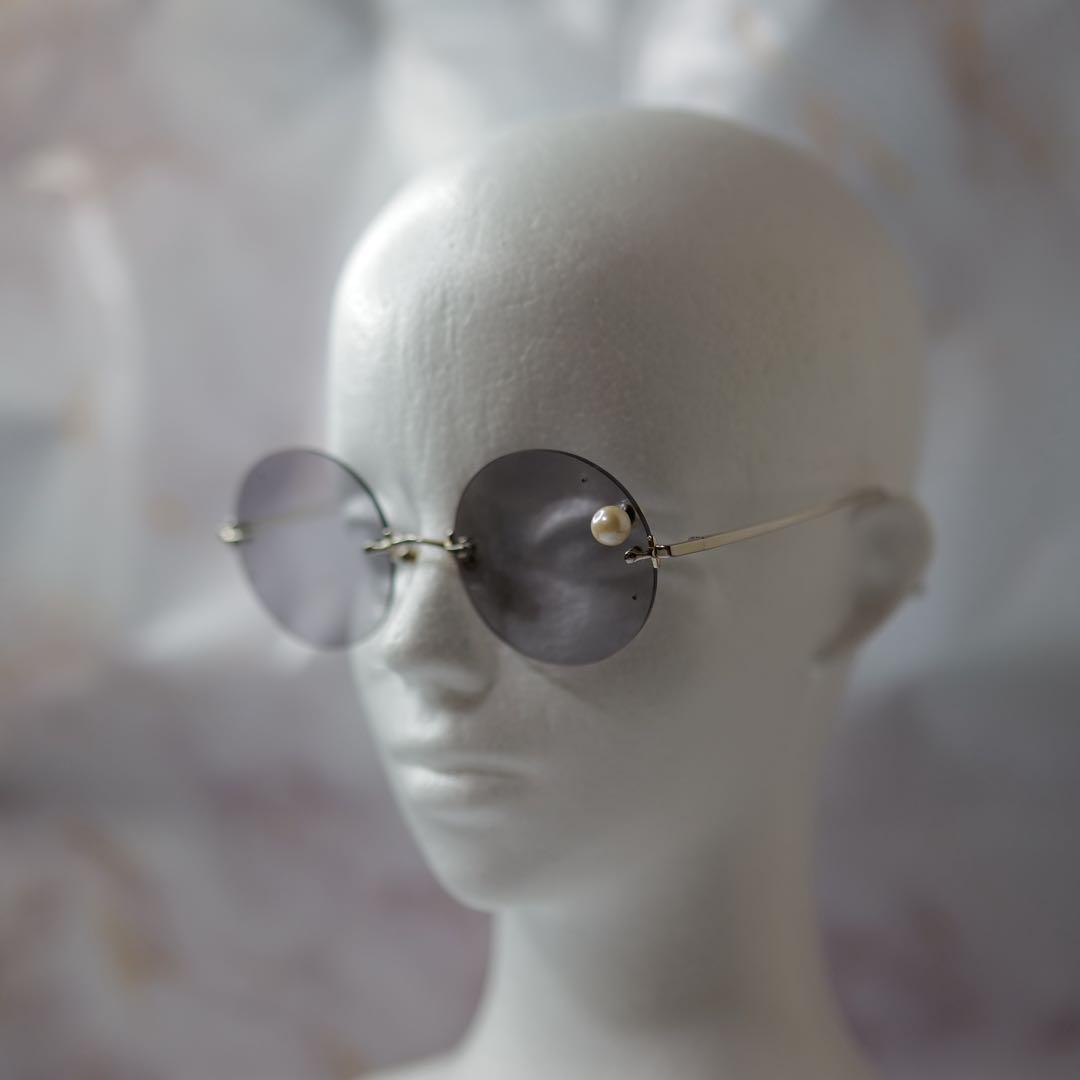 megane and me パール ピアス ラウンド サングラス ケース付き