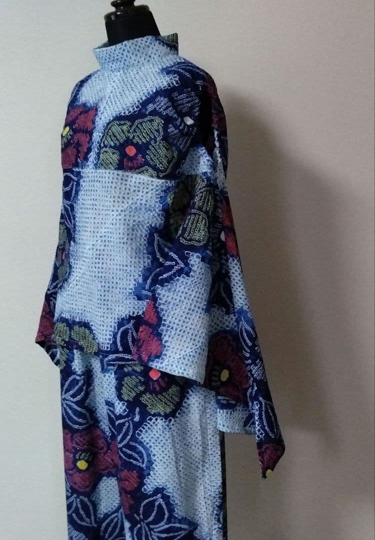 有松絞りリメイク　ワンピース　セットアップ上下