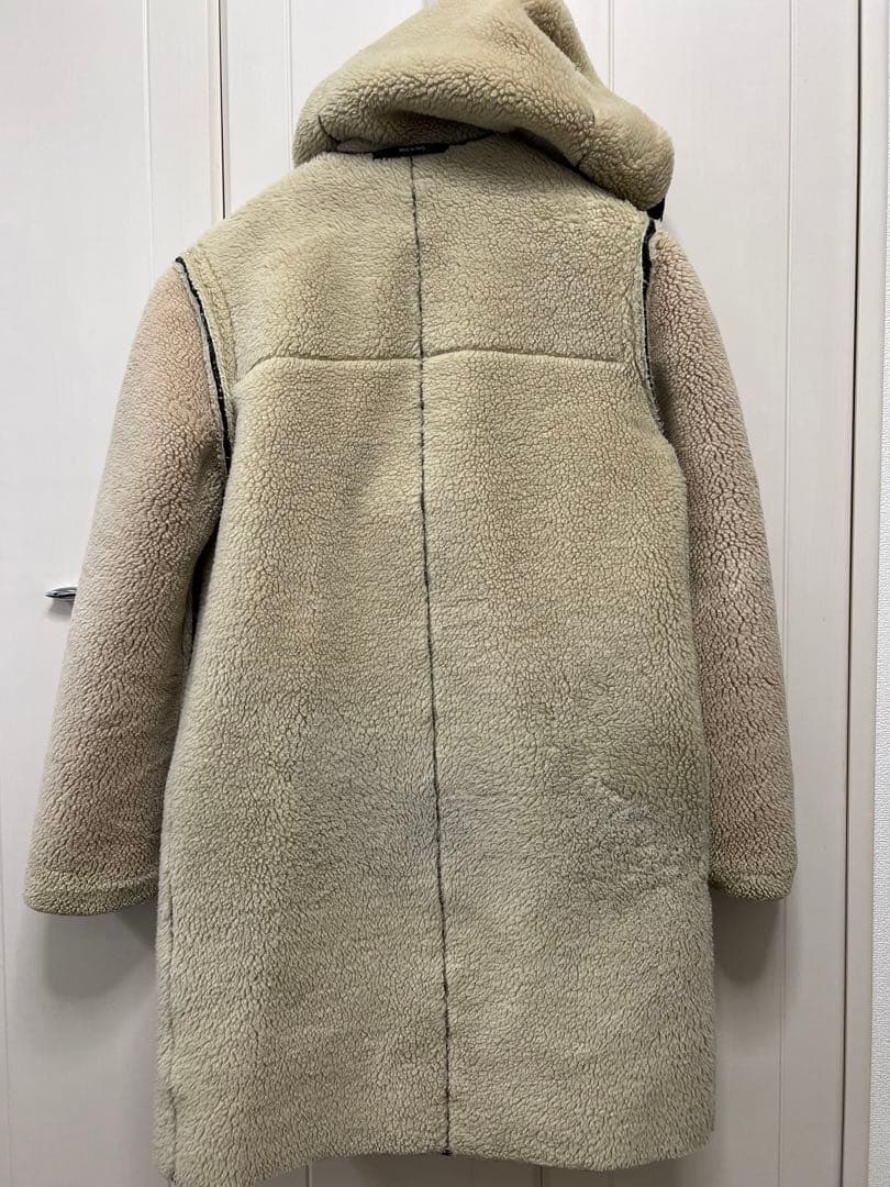 メゾンマルジェラ　フェイクムートンフーデッドコート　ダッフルコート 48 美品